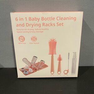 Baby Bottle Brush Set for Home & Travel (Pink)